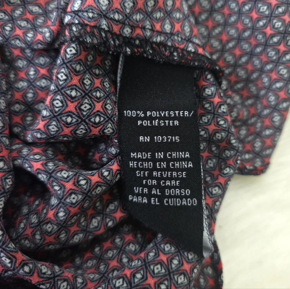 Zac & Rachel Flowy Bright Geometric Tank Top Blouse Large - Picture 5 of 6